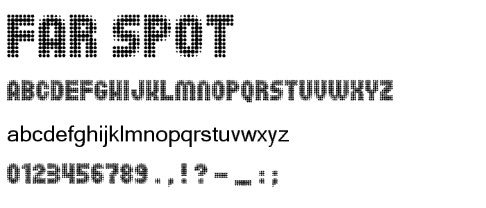 Far Spot font
